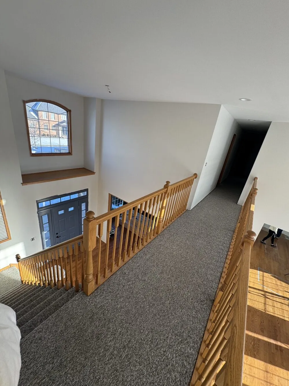 staircase renovation project in open space remodel
