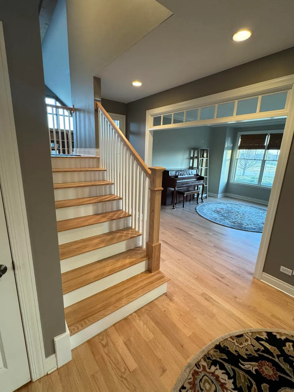 staircase renovation in remodeled home interior